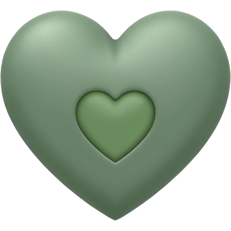 sage green heart emoji