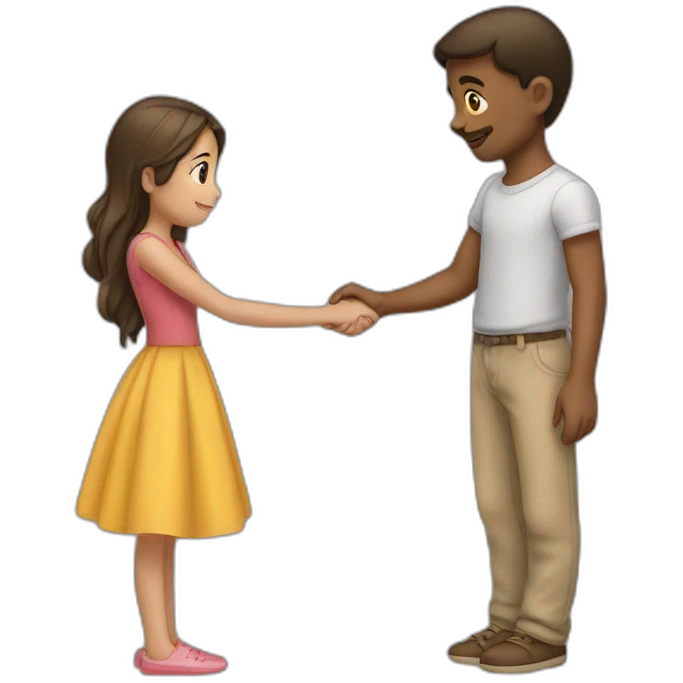 meme with a boy looking at the girl while holding another girl's hand emoji