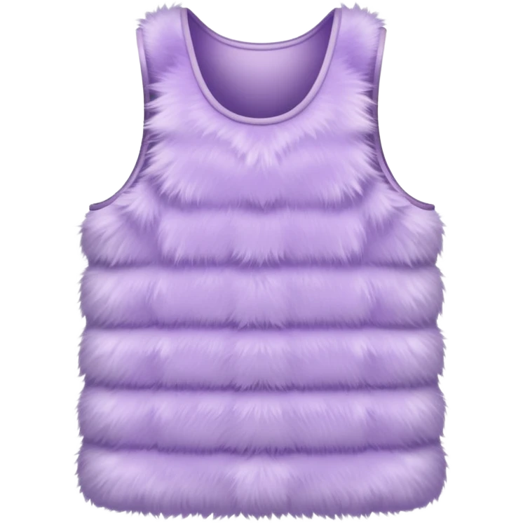 super realistic light purple fur tank top emoji