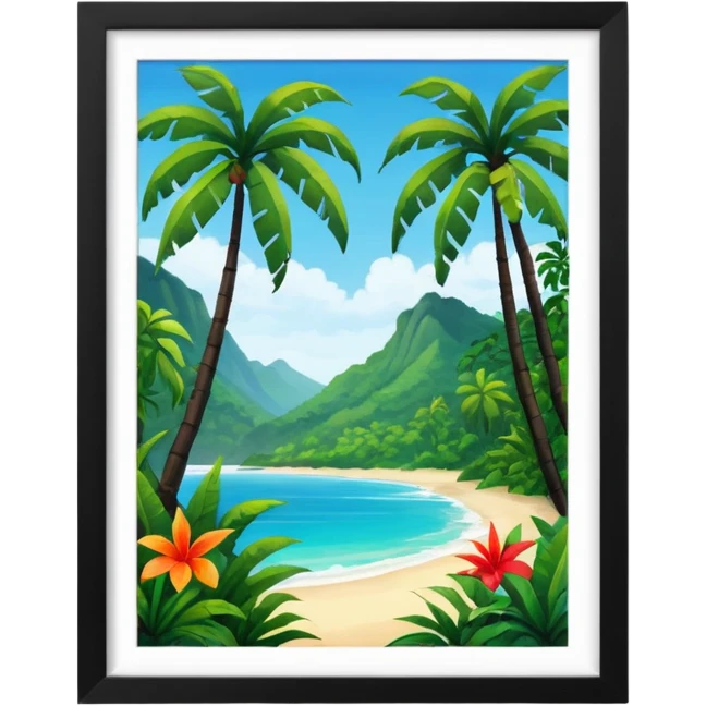 thumbnail picture mac os, painting on wall, tropics emoji