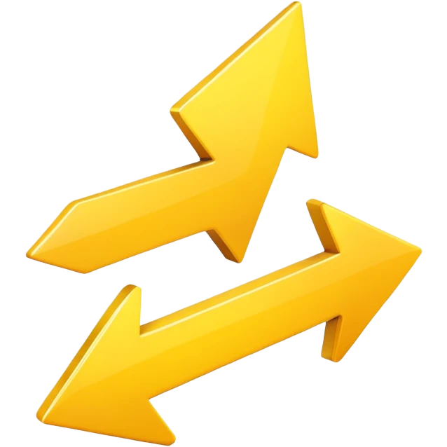 Single Yellow Animated arrow  emoji