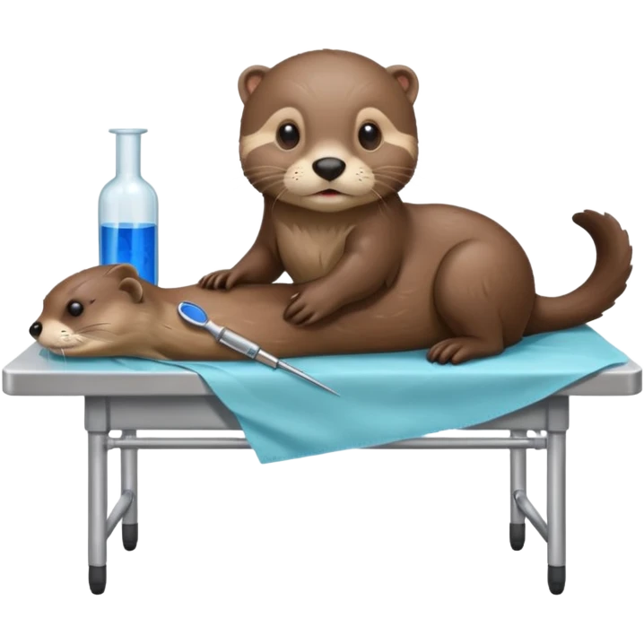 otter on a dissection table emoji