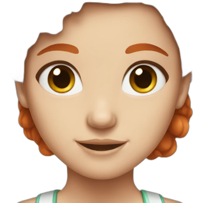 pretty red hair white girl emoji