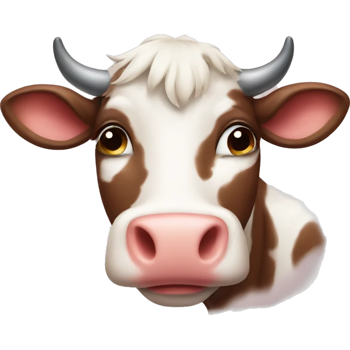 blushing cow emoji
