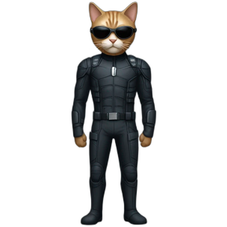 cat in nick fury suit full body emoji