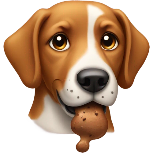 Dog with poop emoji