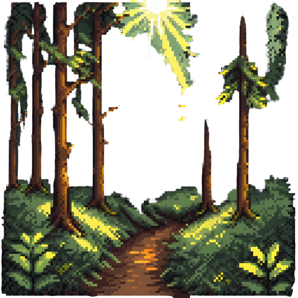 woods with sunlight emoji