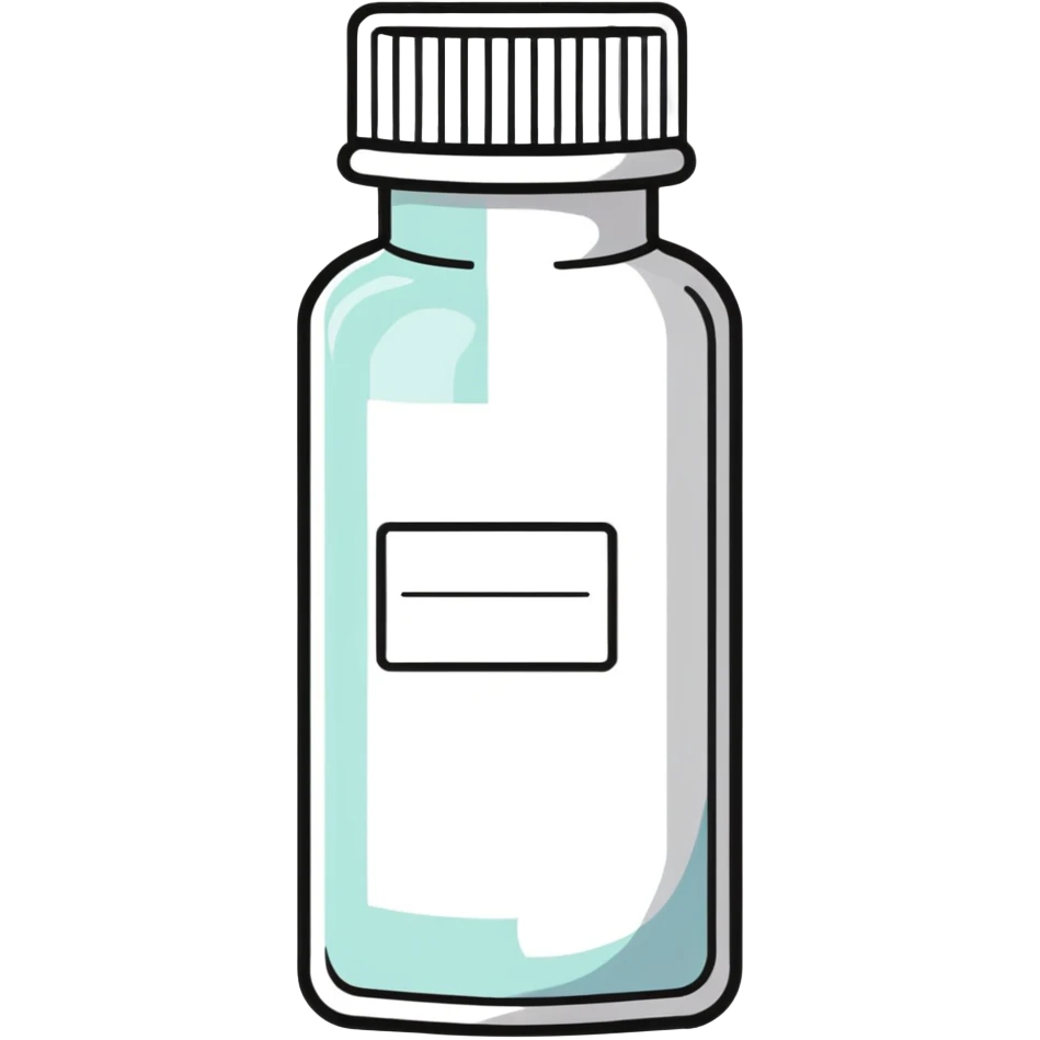 medicine bottle with label emoji