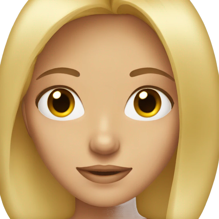 Blonde girl with brown eyes emoji
