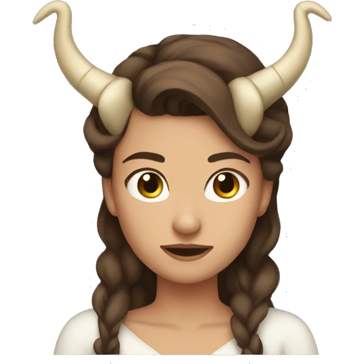 princess hell with horns brown hair emoji