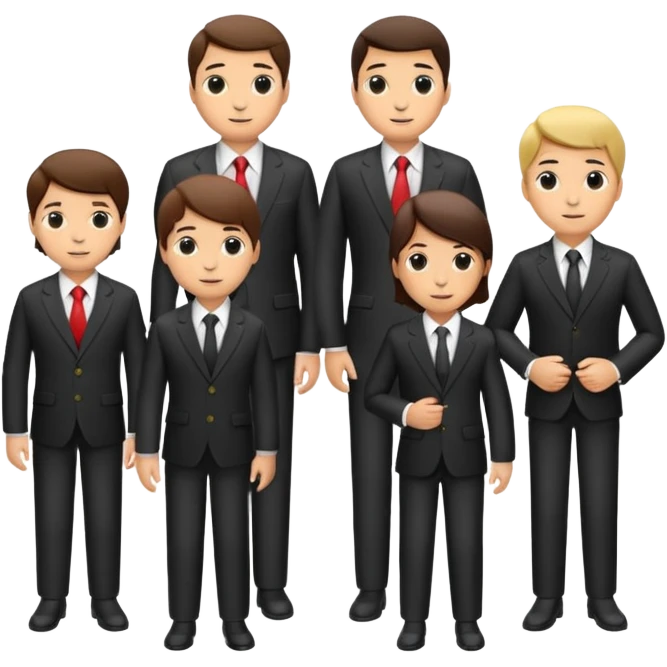 lots of people in suits on the cover of the textbook emoji