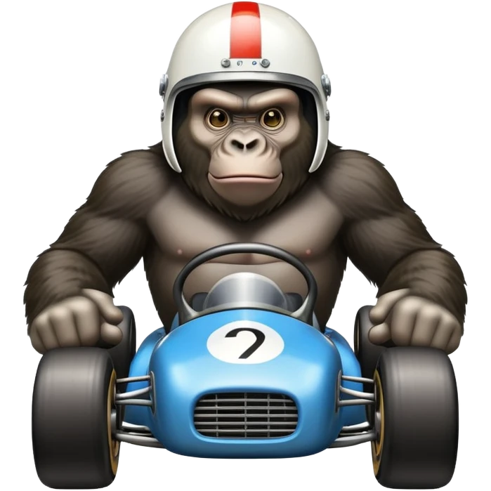 king kong gorilla racetrack a car with helmet emoji