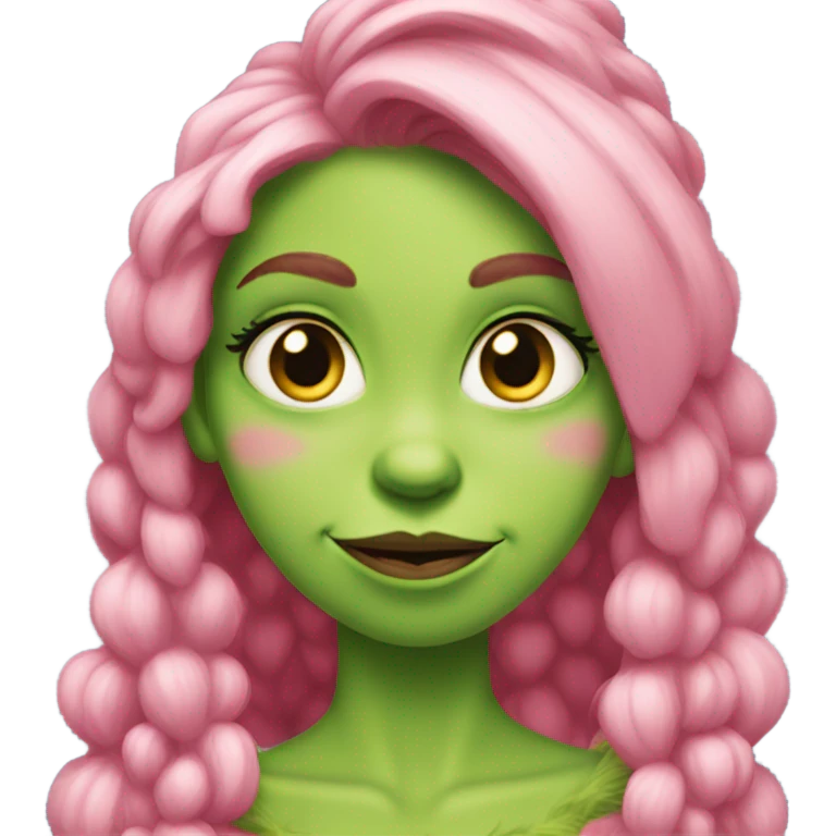 Pink-pretty-girl-grinch emoji