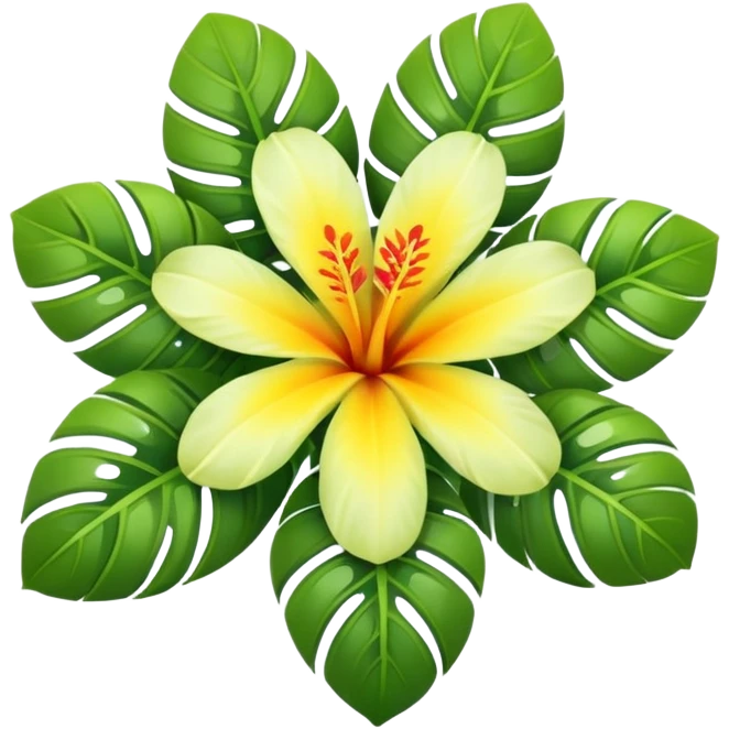 Flower hawaiian green emoji