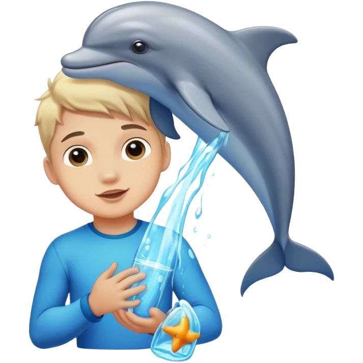 boy under dolphin  emoji