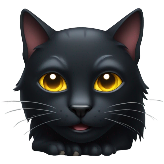 Giant black cat rampaging  emoji