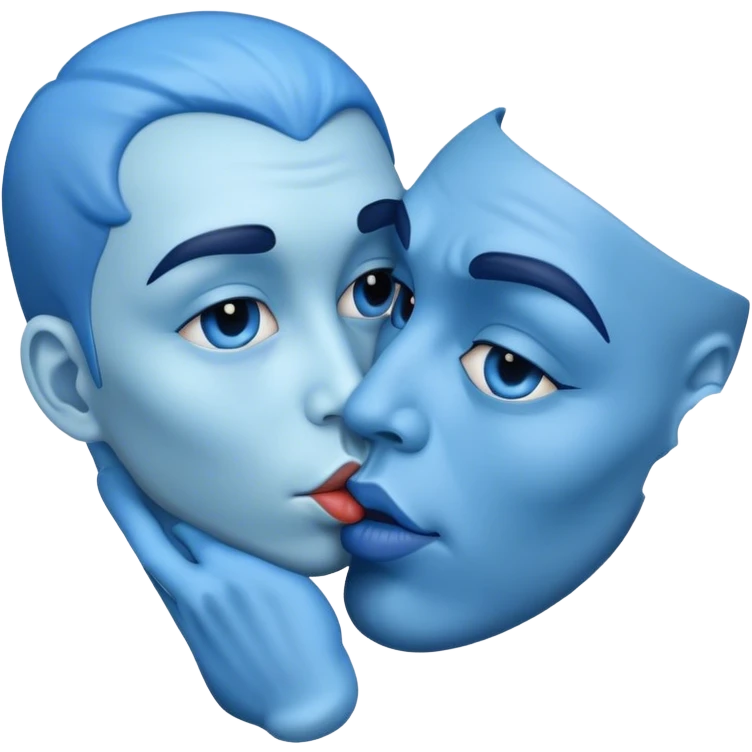kiss blu emoji