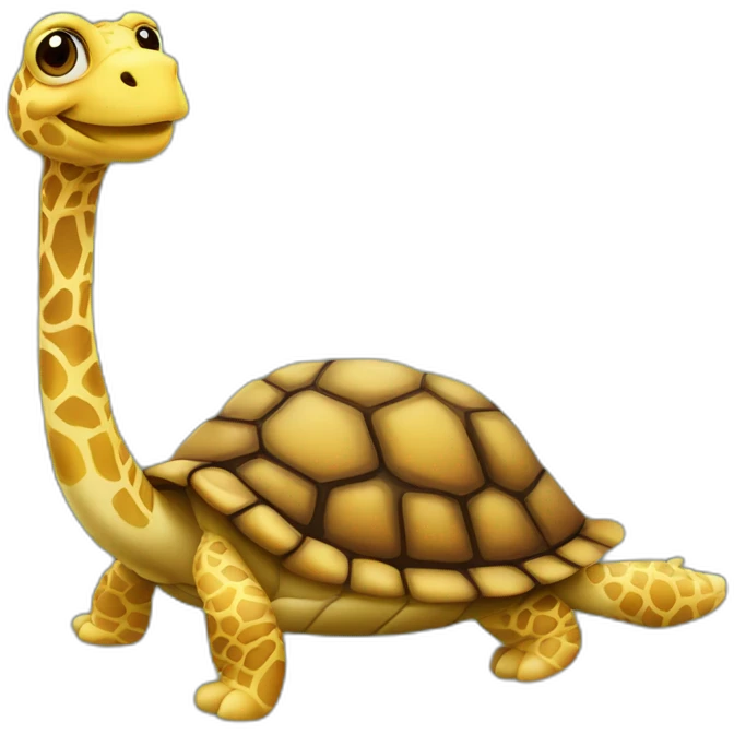 Tortue sur girafe emoji