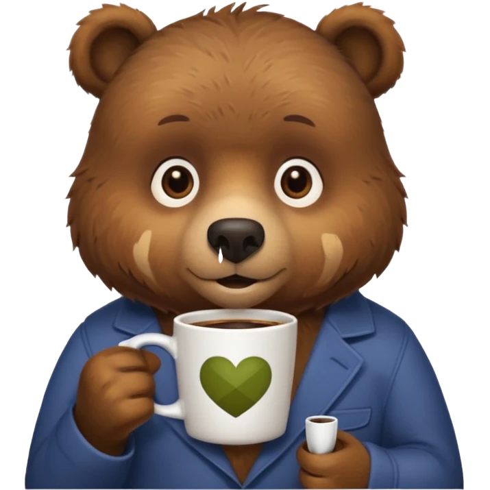 bear with coffee  emoji