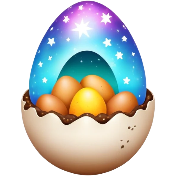 magical poop easter cosmic egg landscape  emoji