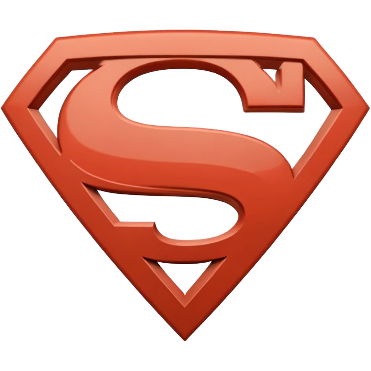 Beige and white Superman symbol emoji