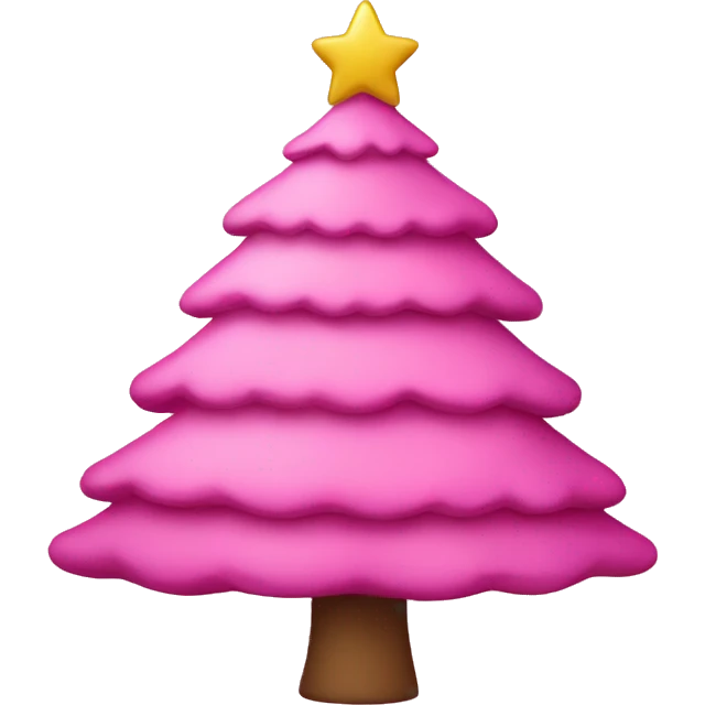 Pink Christmas tree emoji