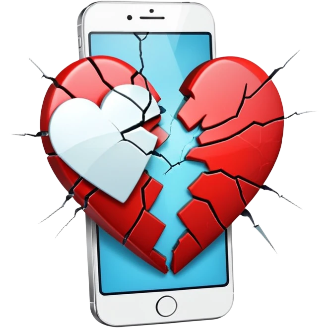 broken heart on iphone emoji