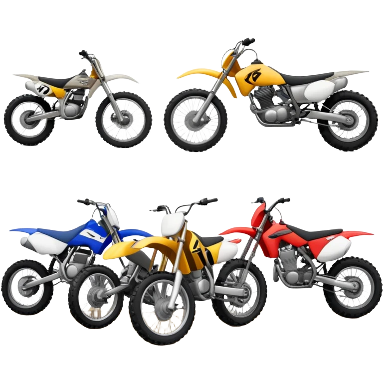 A garage full of dirt bikes  emoji