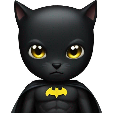 a black cat batman emoji