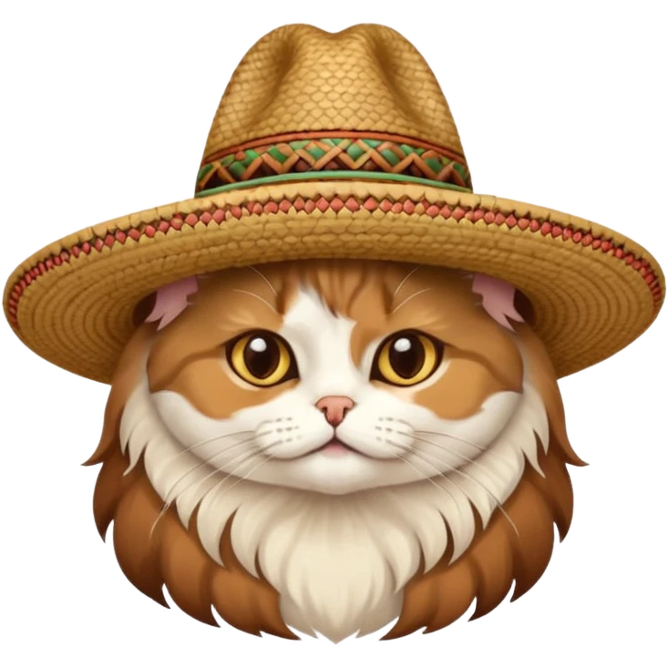 mexican hat persian cat emoji