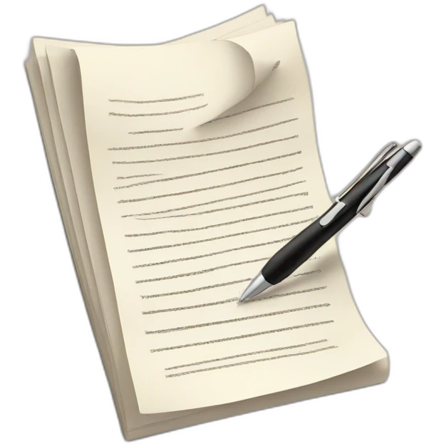 Agreement paper with pen emoji
