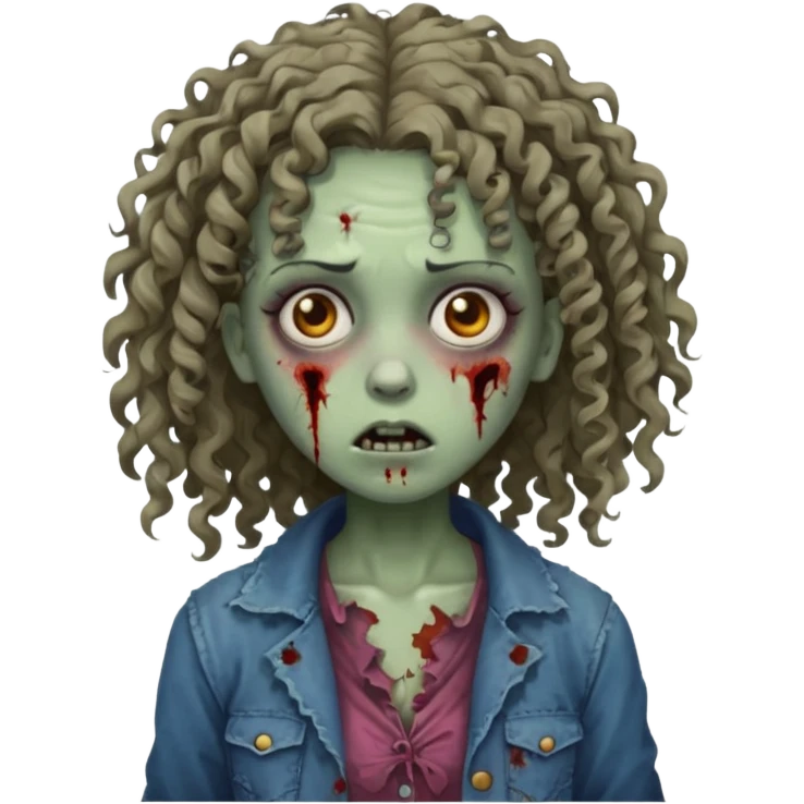 CURLY HAIR ZOMBIE GIRL emoji