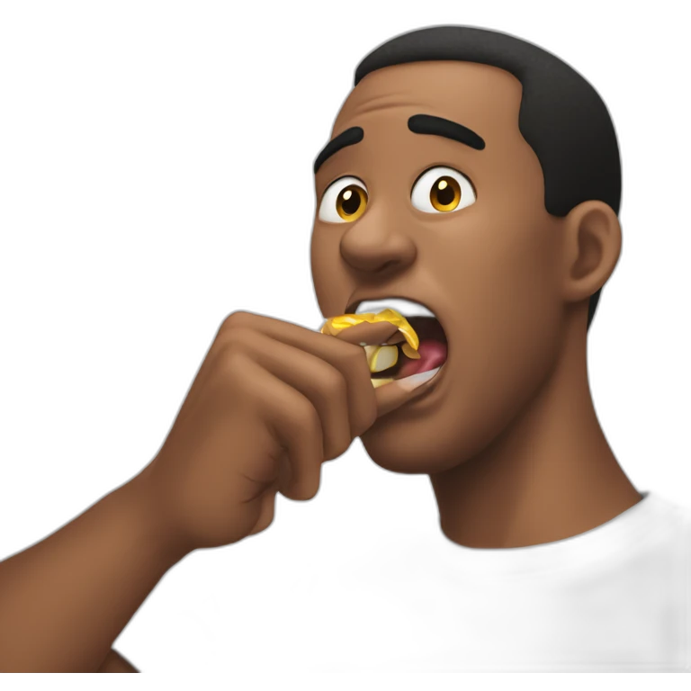 y2k biting nails emoji