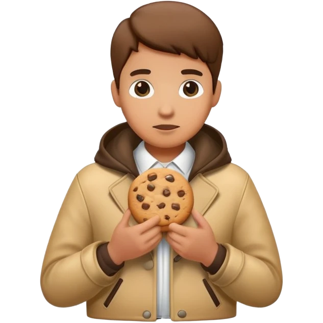 Hiding cookie jar in jacket  emoji