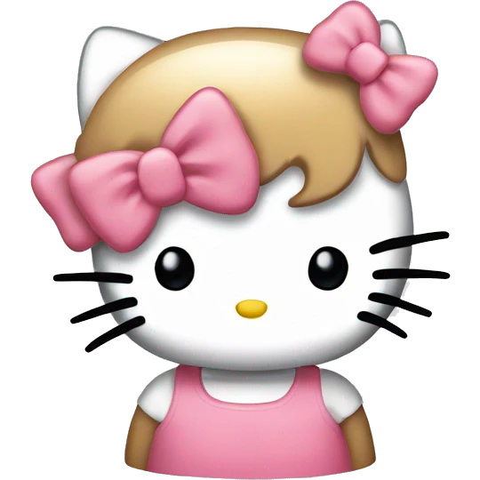 Hello kitty blushing emoji