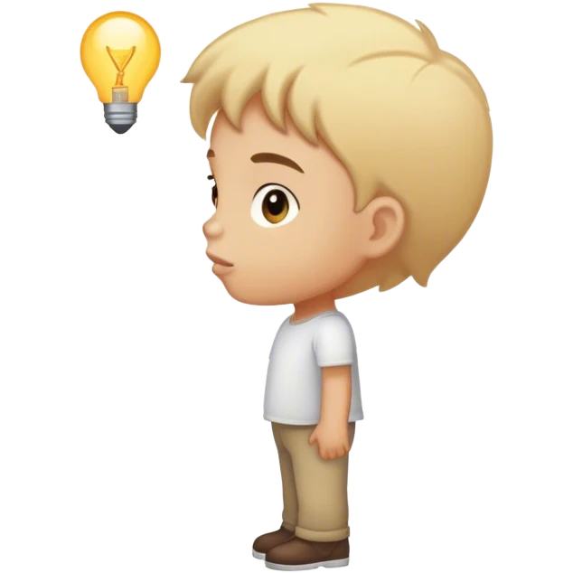 child standing sideway view emoji