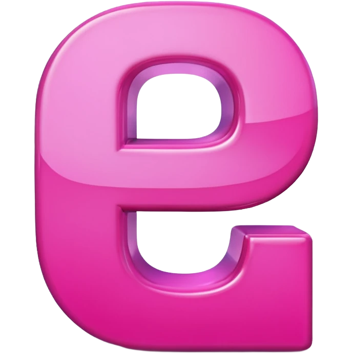 mix color pinks 3d letter p emoji