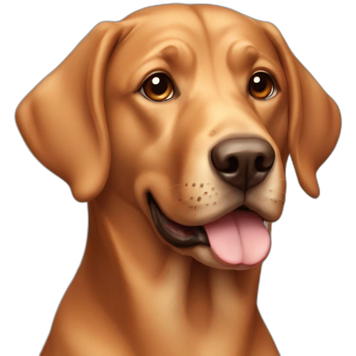 dog  reddish brown labrador type emoji