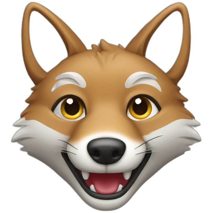 smiling coyote face emoji