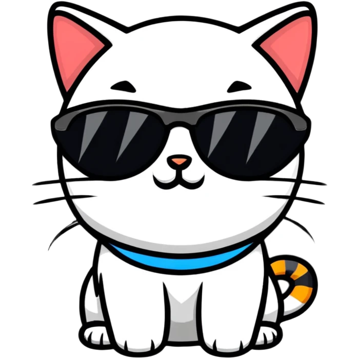 Cat with sunglasses emoji