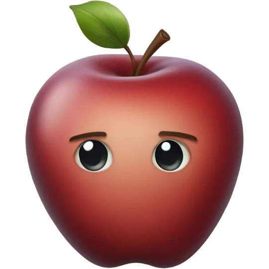 Plain red apple no eyes  emoji