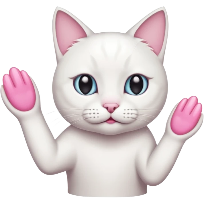 d white cat's hand and toenails emoji
