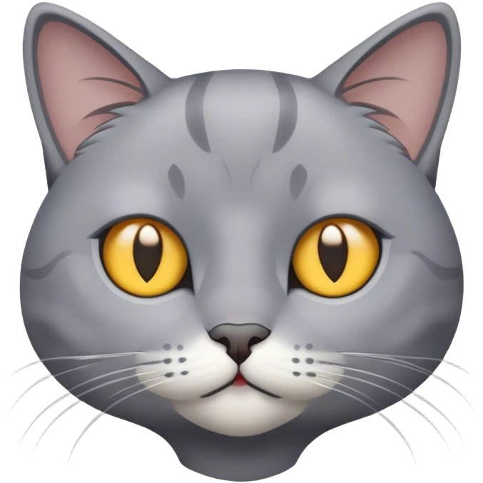 Gray cat emoji