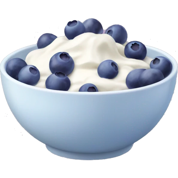 yoghurt bowl with grapes and blueberries emoji