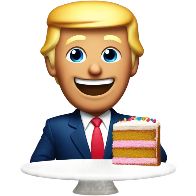 Trump with cake emoji