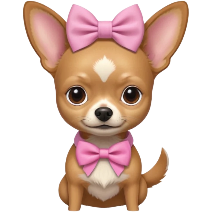 A Chihuahua with pink bow stranger Things character costume emoji