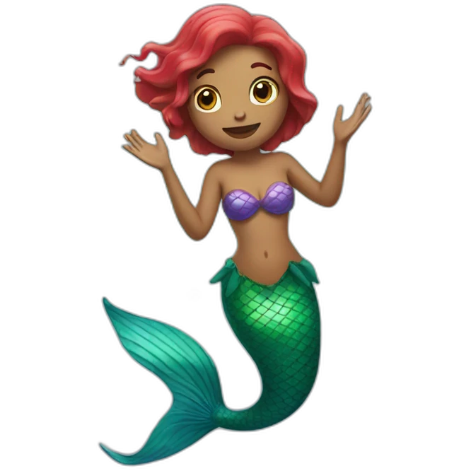 Mermaid swimming emoji