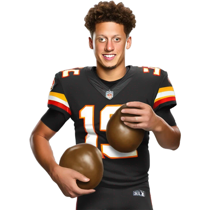 patrick mahomes with turd emoji