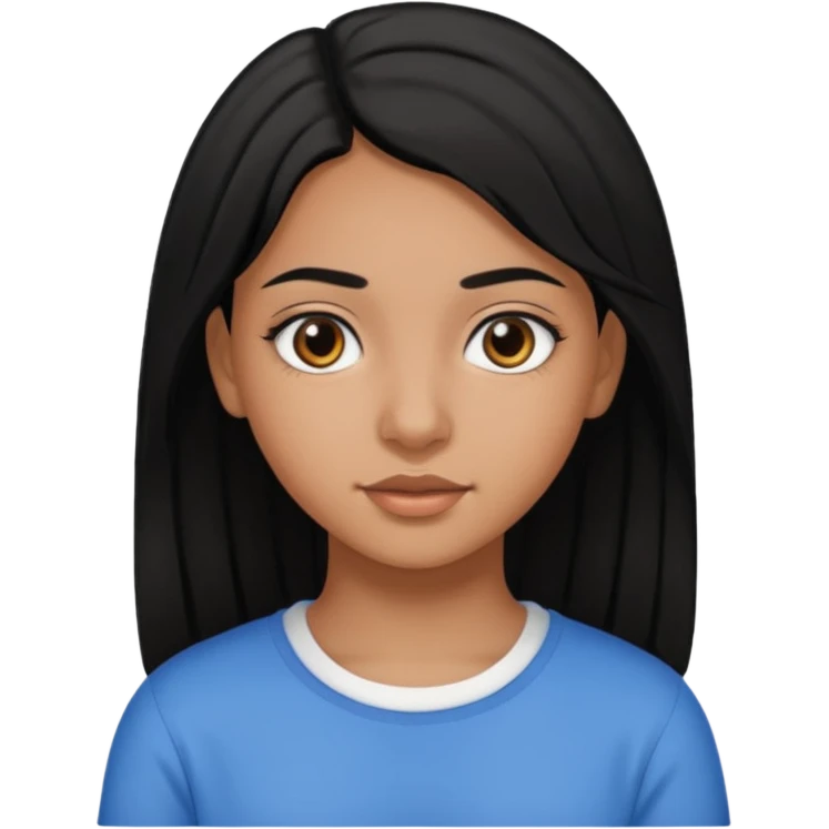 Fait une fille de 15 ans origine Tunisienne avec kes cheveux lisse noir emoji