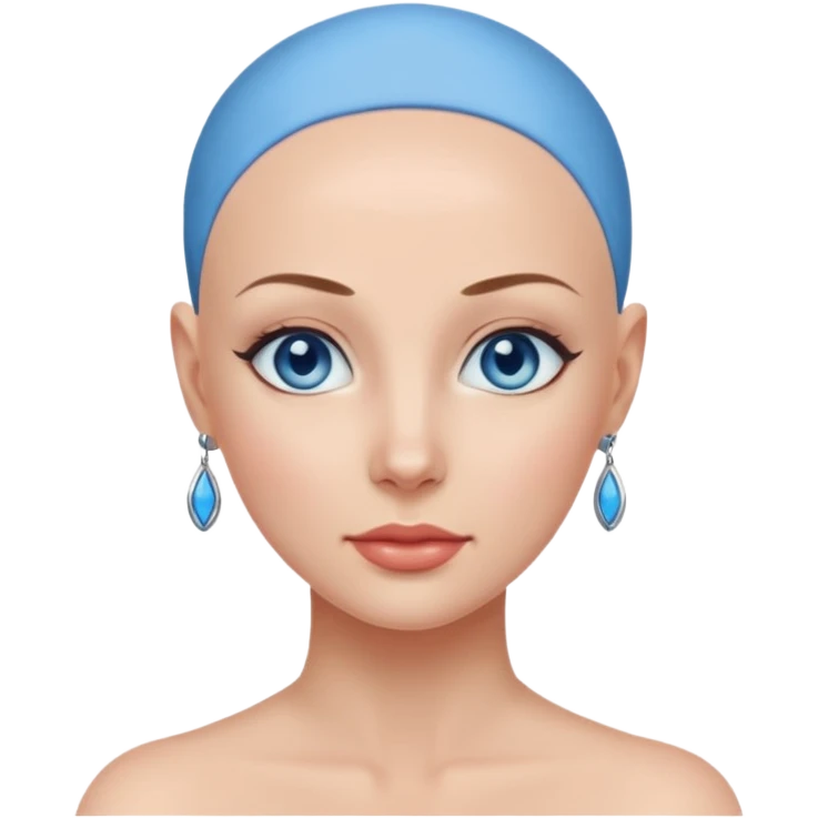 정말 예쁜 미인인데 대머리인 emoji